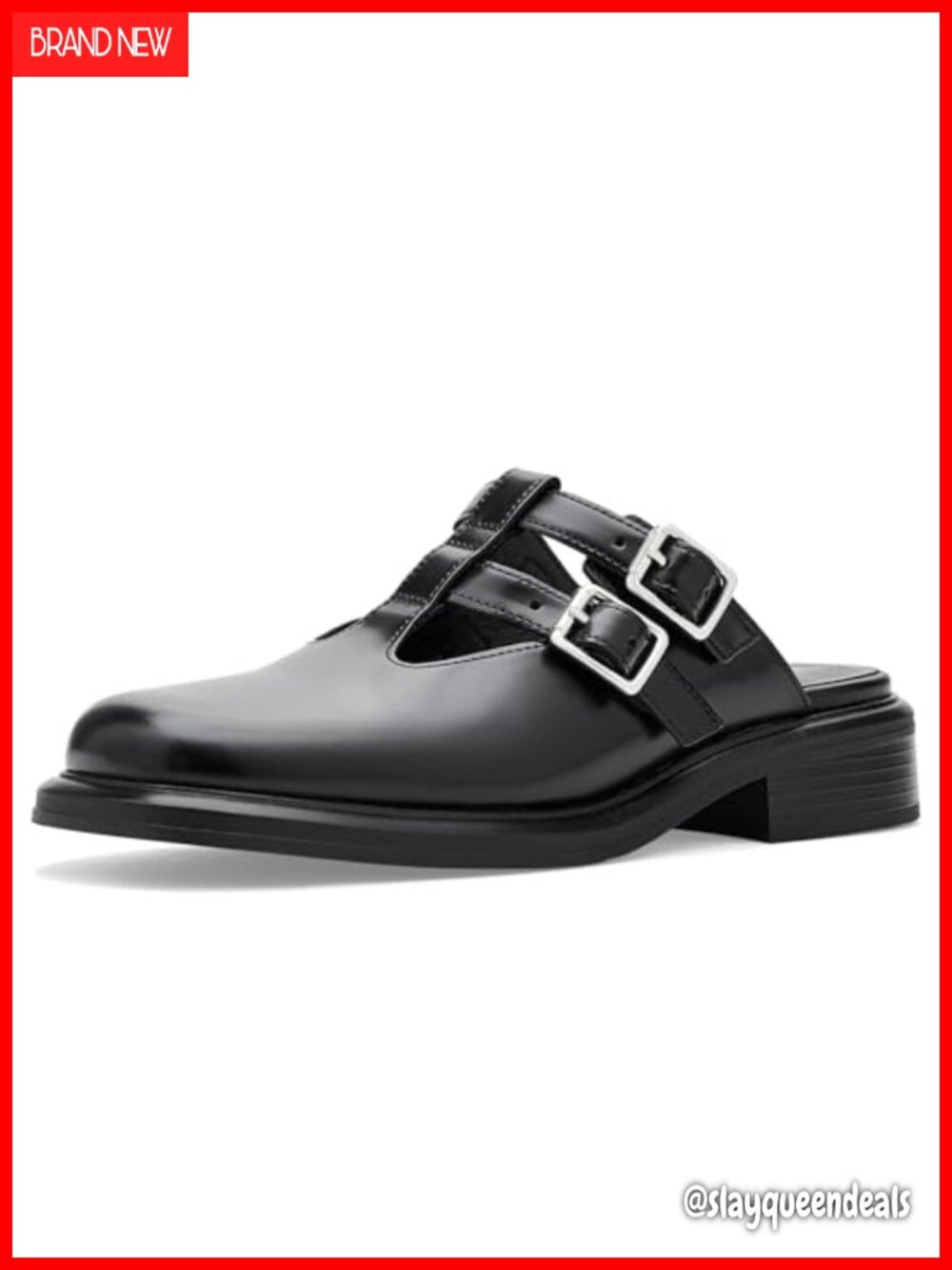 Leather Fisherman Woven Loafer Ankle Strap Kitten Heel Casual Shoe